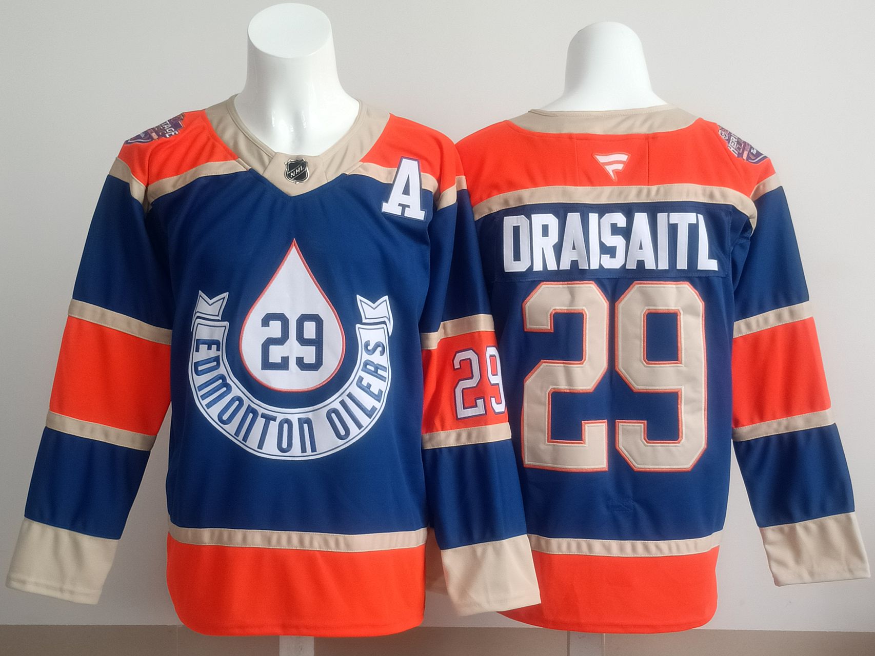 Men 2025 Edmonton Oilers #29 Draisaitl Blue Fanatics Home Premium NHL Jersey style 1->edmonton oilers->NHL Jersey